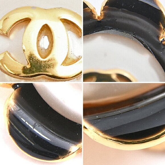 CHANEL Gold Pearl Logo Brooch - Picture 8 of 10